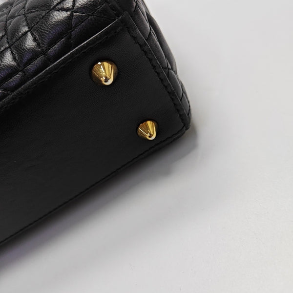 Lady Dior Small Cannage Lambskin Black