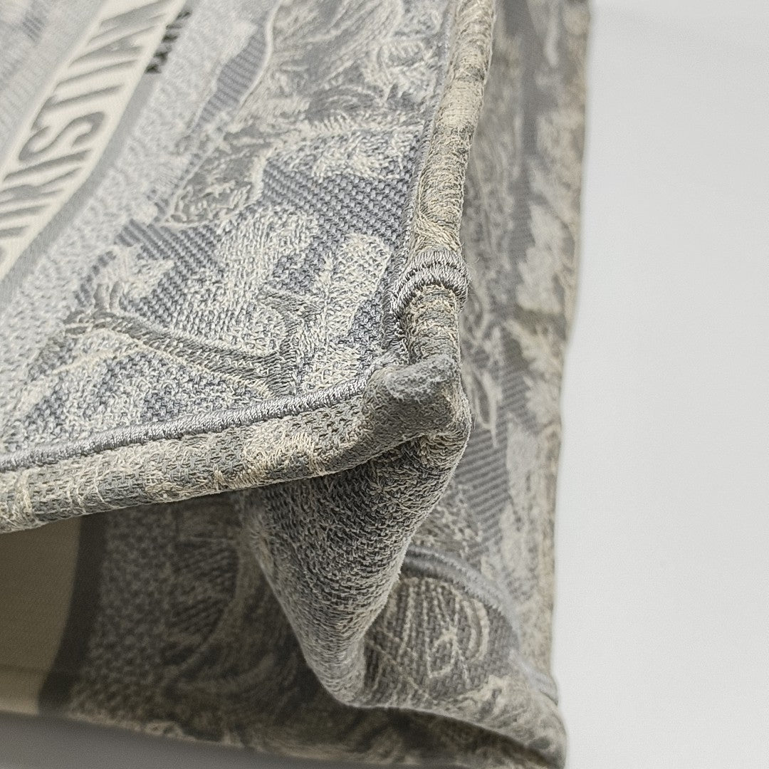 Book Tote Medium Canvas Gray