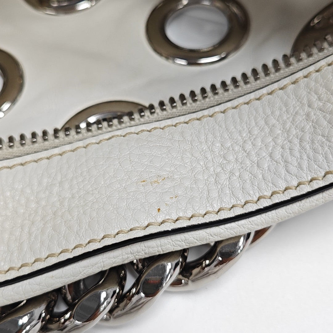 Calfskin Shoulder Bag White