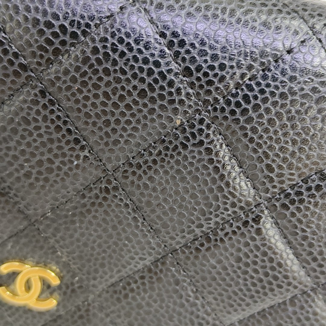 WOC Quilted Grained Calfskin Black