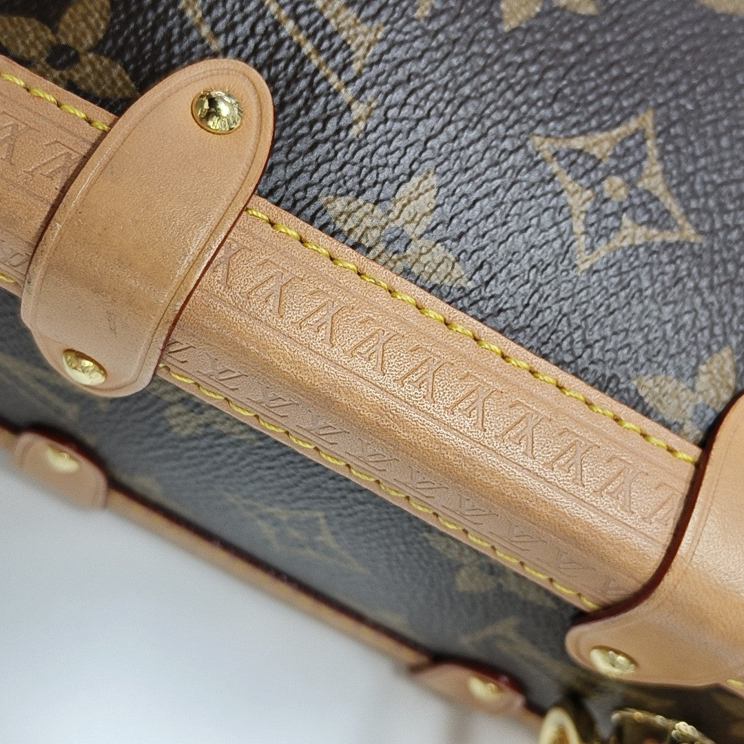 SIDE TRUNK MM Monogram Coated Canvas Brown