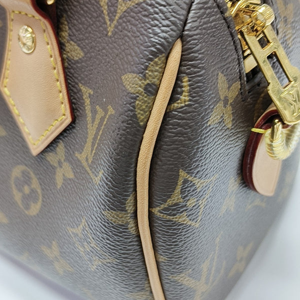 SPEEDY 20 Monogram Coated Canvas Brown
