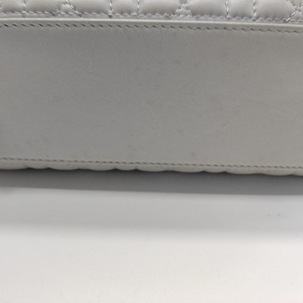 Lady Dior Small Cannage Lambskin Gray