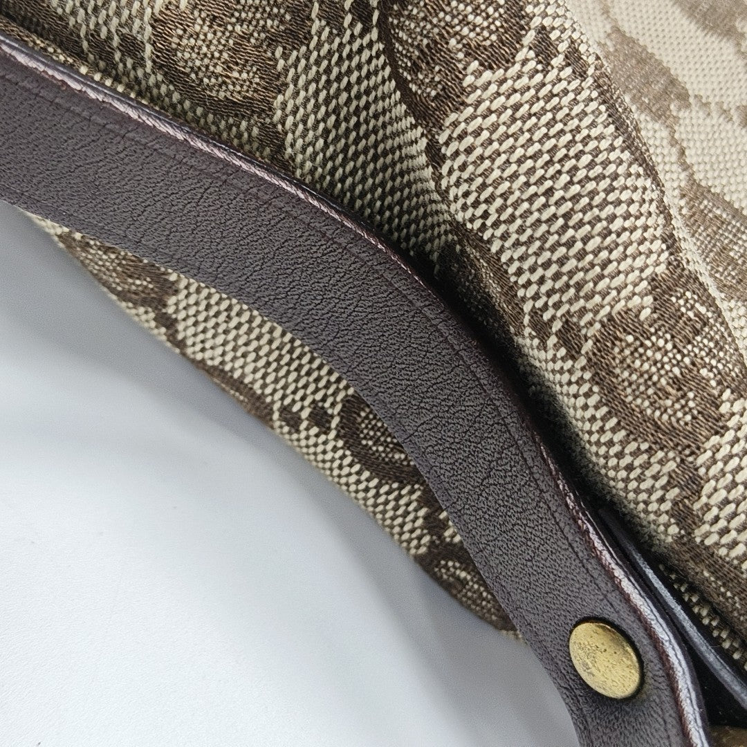 Monogram Canvas Tote Bag Brown