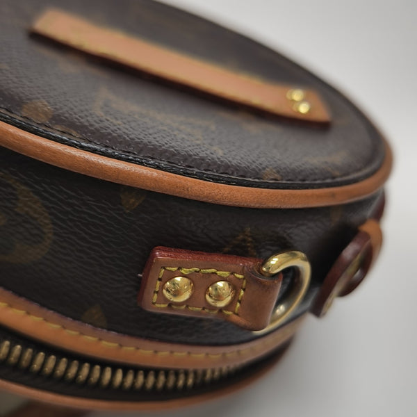 BOITE CHAPEAU Mini Monogram Coated Canvas Brown