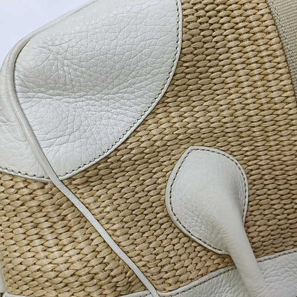 Straw Shoulder Bag Beige
