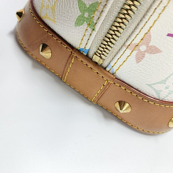 LV × TM Alma Pequeño Monogram Lona Revestida Blanca