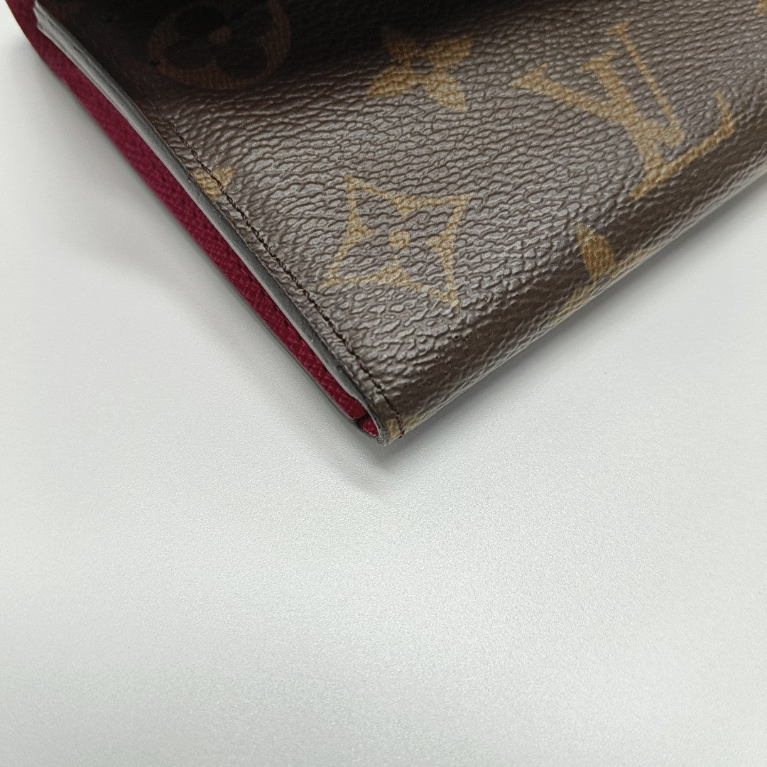 EMILIE Monogram Coated Canvas Brown Wallet