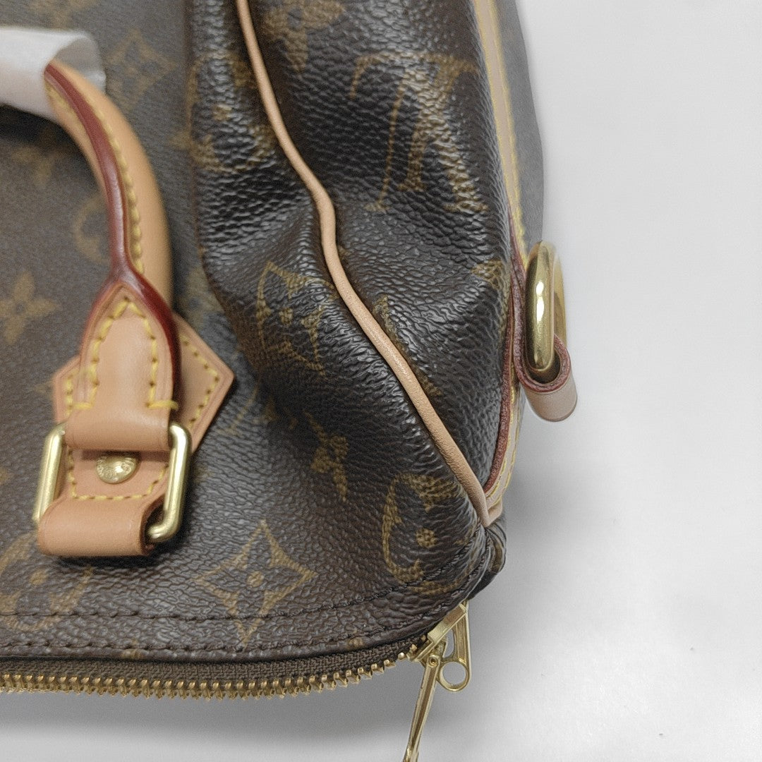 SPEEDY 25 Monogram Coated Canvas Brown
