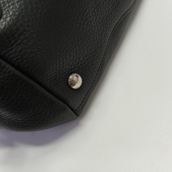Calfskin Top Handle Bag Black