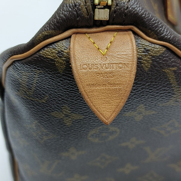 SPEEDY 30 Monogram Coated Canvas Brown
