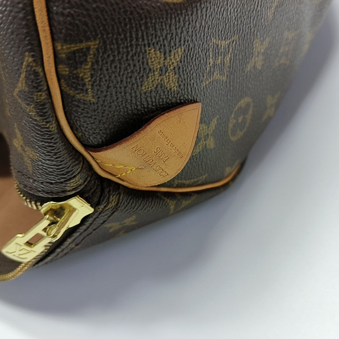 SAC SOUPLE Monogram Coated Canvas Brown