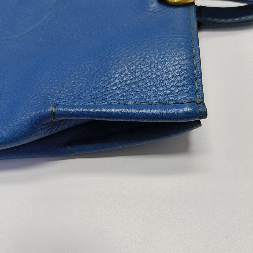 Calfskin Tote Bag Blue