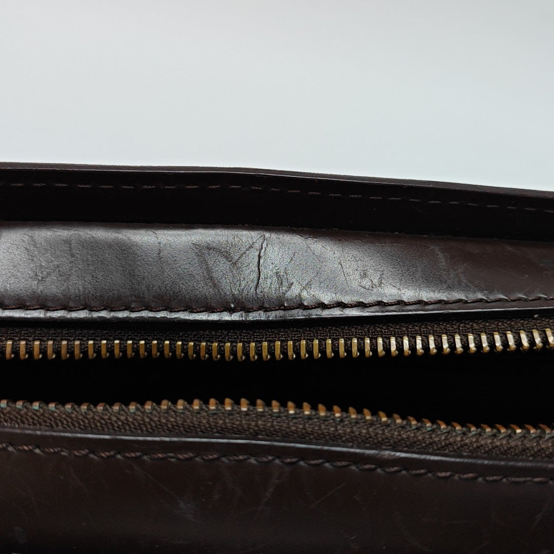 SAINT LOUIS Damier Ebene Coated Canvas Brown