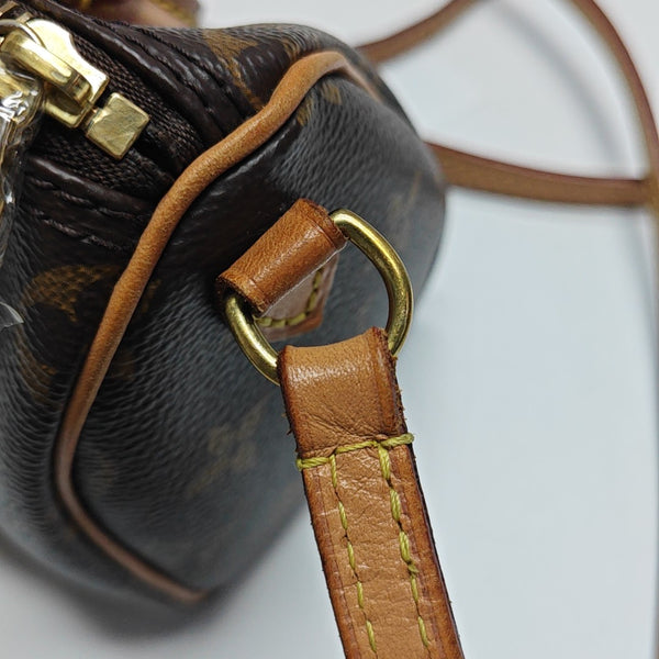 SPEEDY Nano Monogram Coated Canvas Brown
