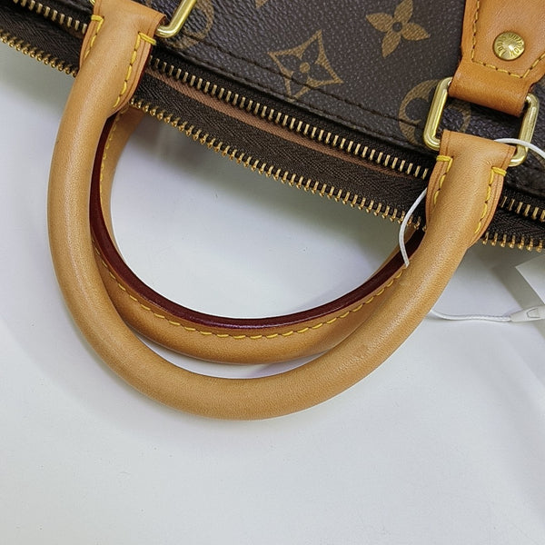 SPEEDY 25 Monogram Coated Canvas Brown
