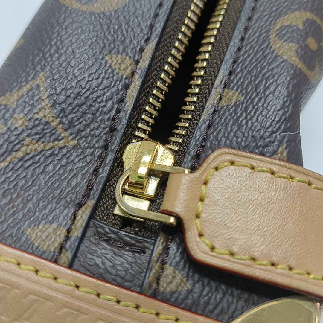 SIDE TRUNK MM Monogram Coated Canvas Brown