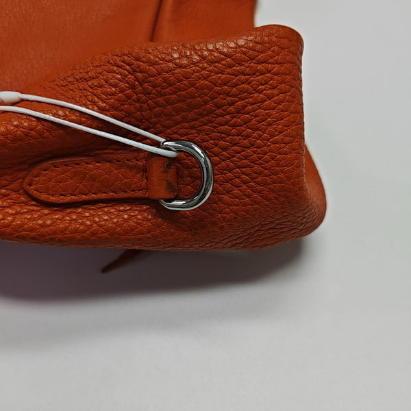 Calfskin Top Handle Bag Orange