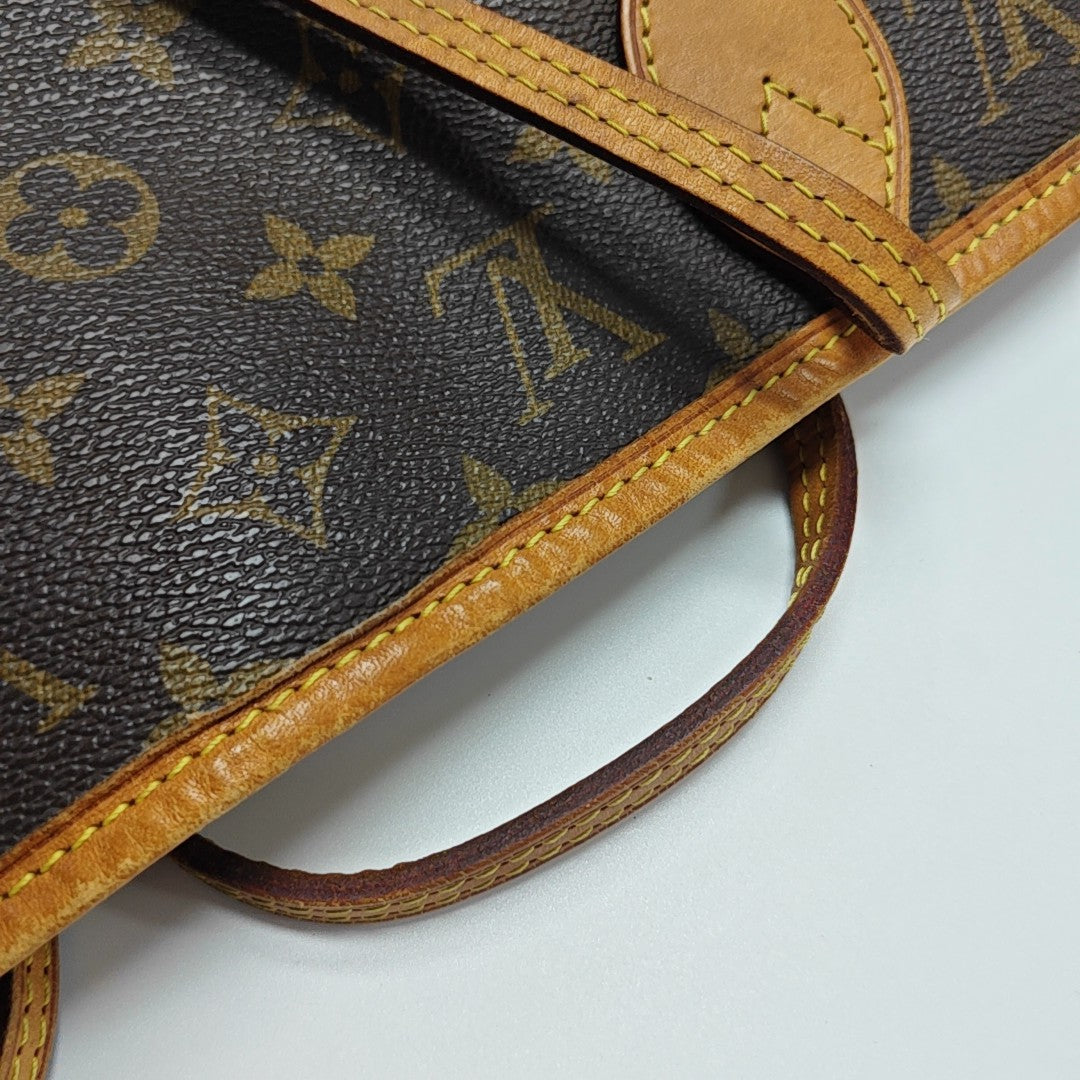 NEVERFULL MM Monogram Coated Canvas Brown