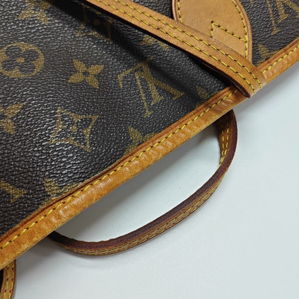 NEVERFULL MM Monogram Coated Canvas Brown