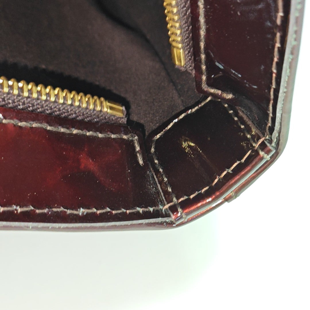BRENTWOOD Monogram Patent Calfskin Red