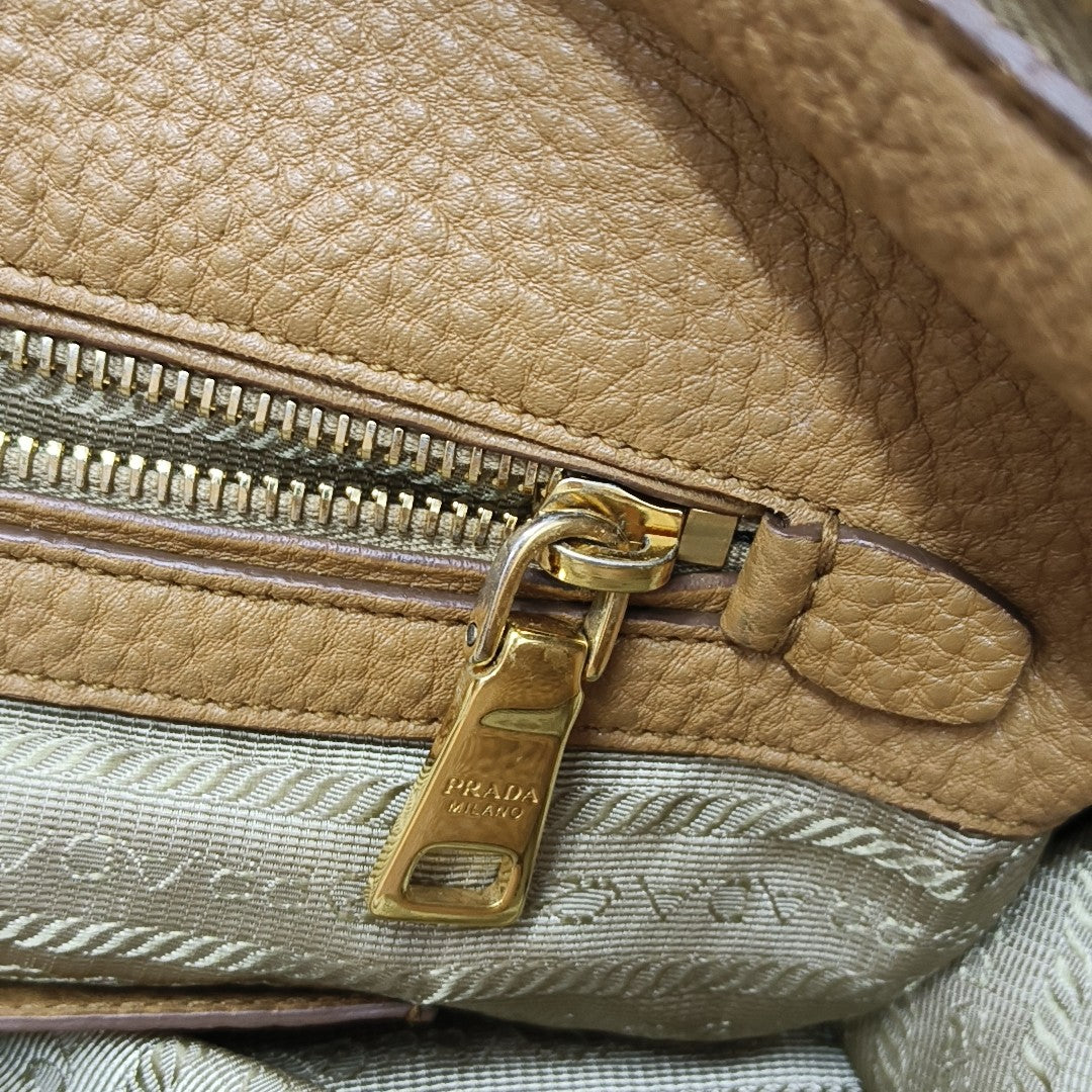 Calfskin Shoulder Bag Brown