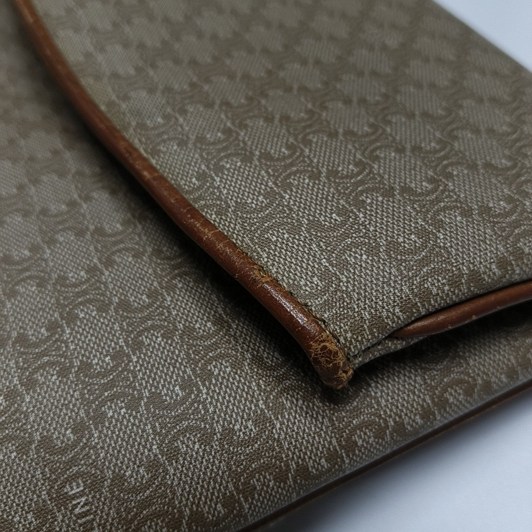 MACADAM CLUTCHES Coated Canvas Beige