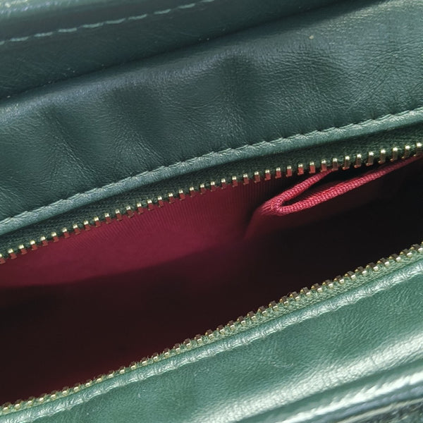 GABRIELLE Small Quilted Calfskin Green