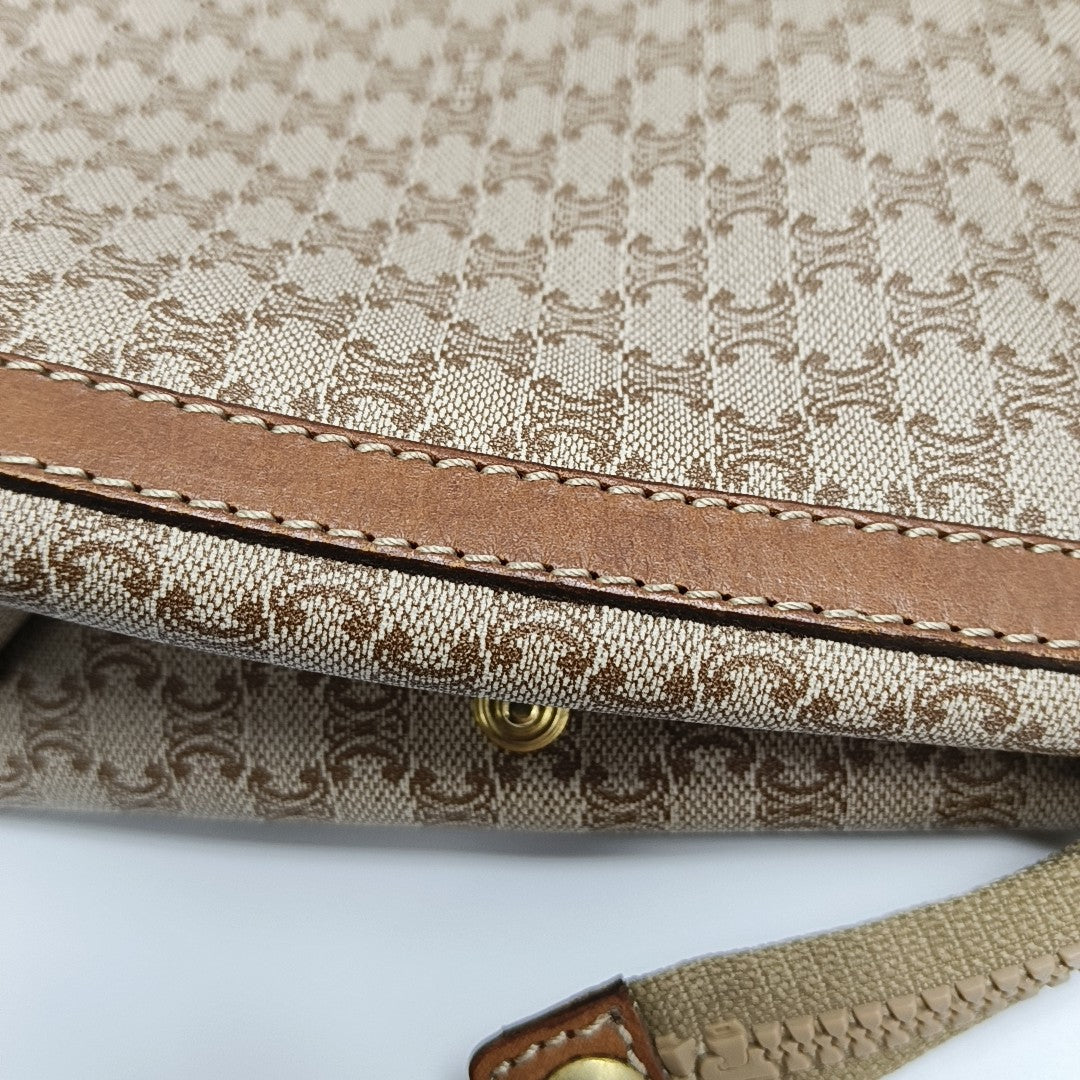 MACADAM CLUTCHES Coated Canvas Beige