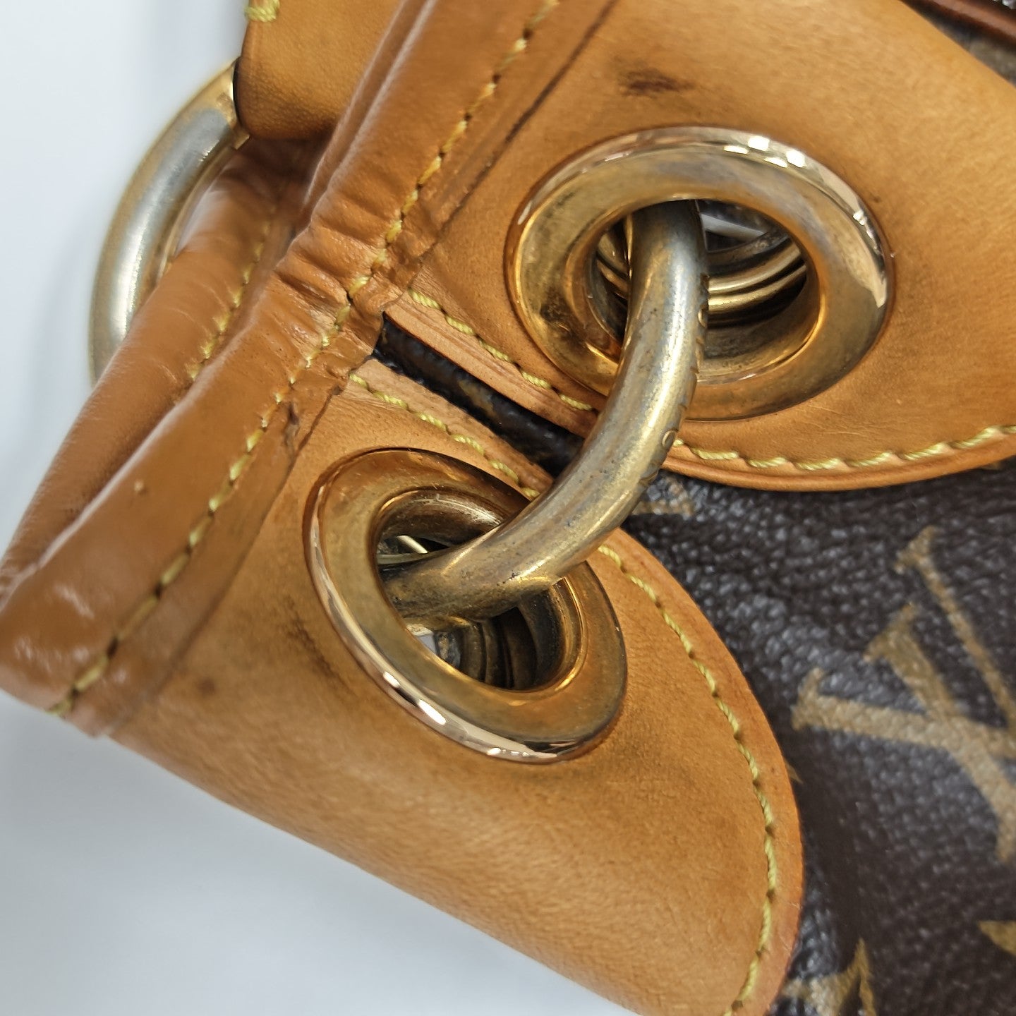 GALLIERA Monogram Coated Canvas Brown