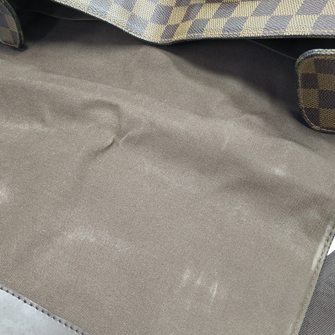 BROADWAY Damier Ebene Coated Canvas Brown