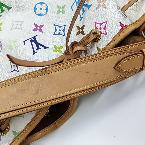 LV × TM NÉONOÉ MM Monogram Coated Canvas White