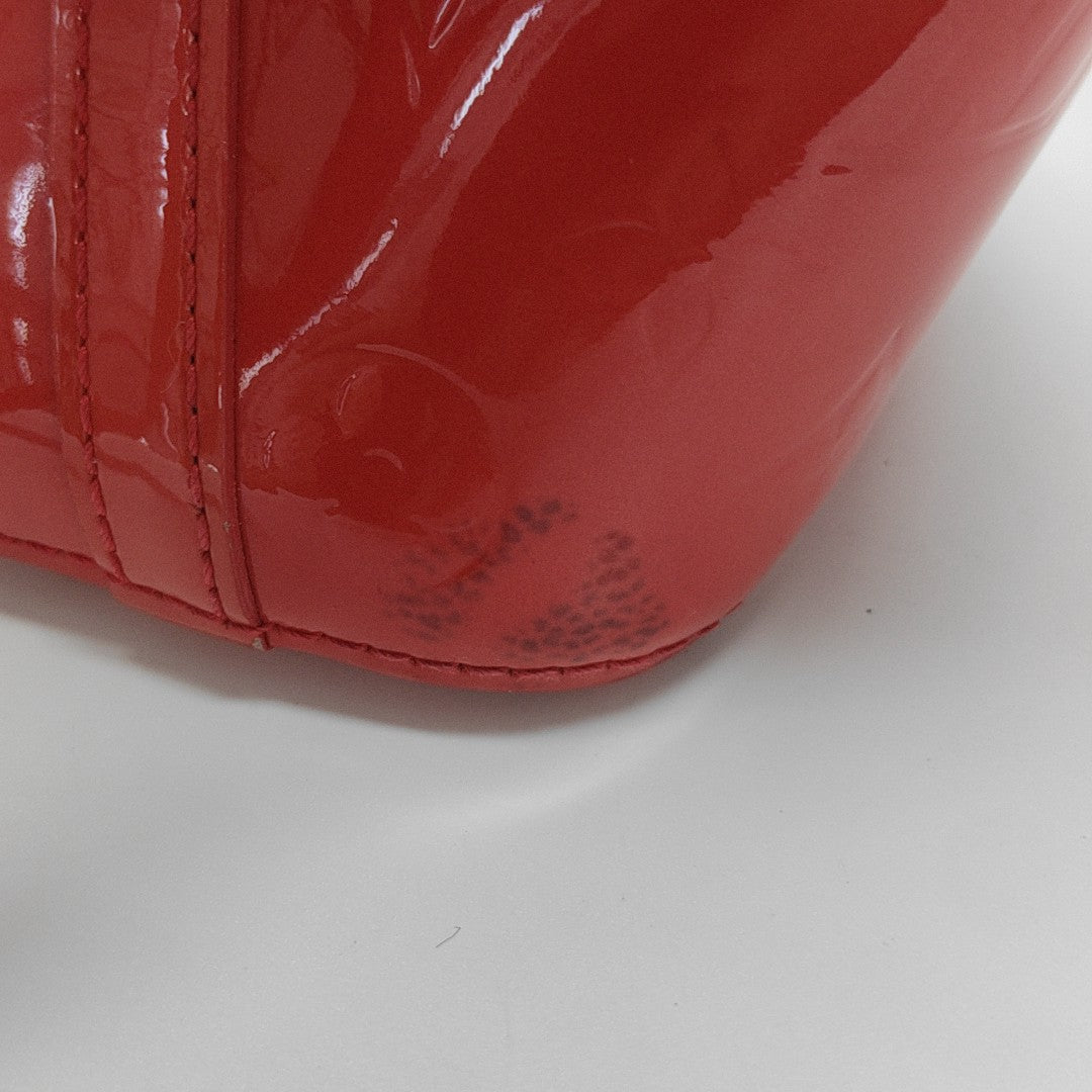 Monogram Patent Leather Tote Bag Red