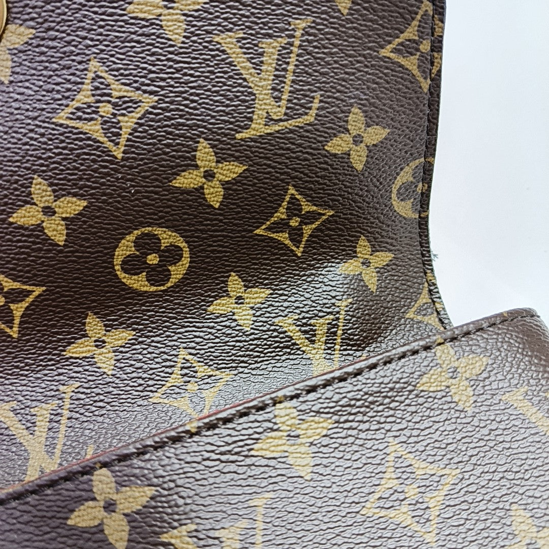 SAINT PLACIDE Monogram Coated Canvas Brown