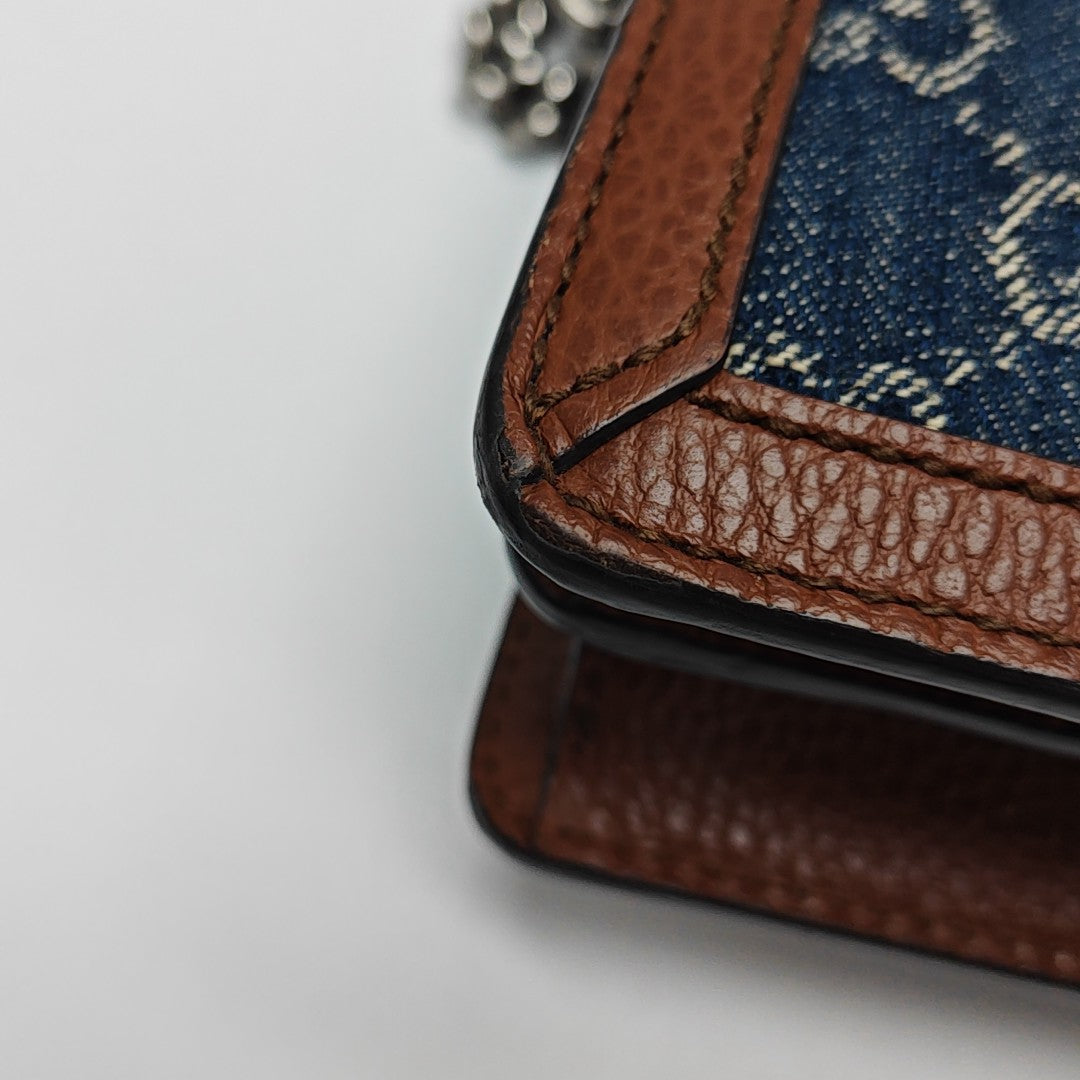 Dionysus Small Monogram Denim Blue