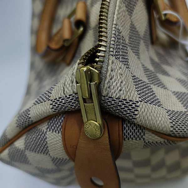 SPEEDY 30 Damier Azur Coated Canvas White