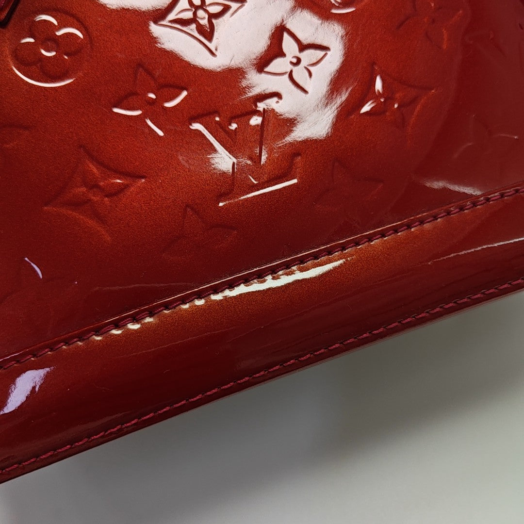 ALMA BB Monogram Patent Leather Red