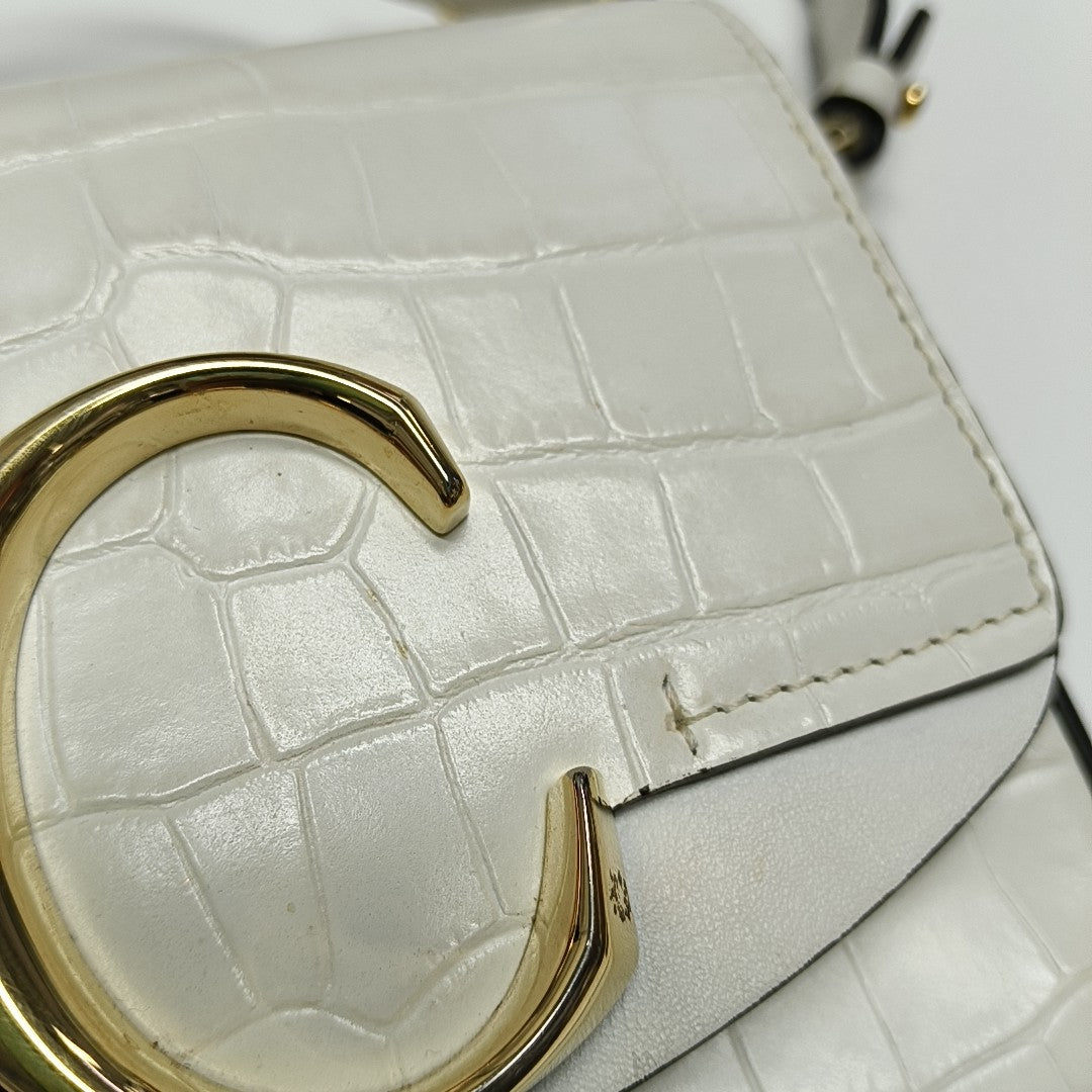 Chloé C Mini Calfskin White