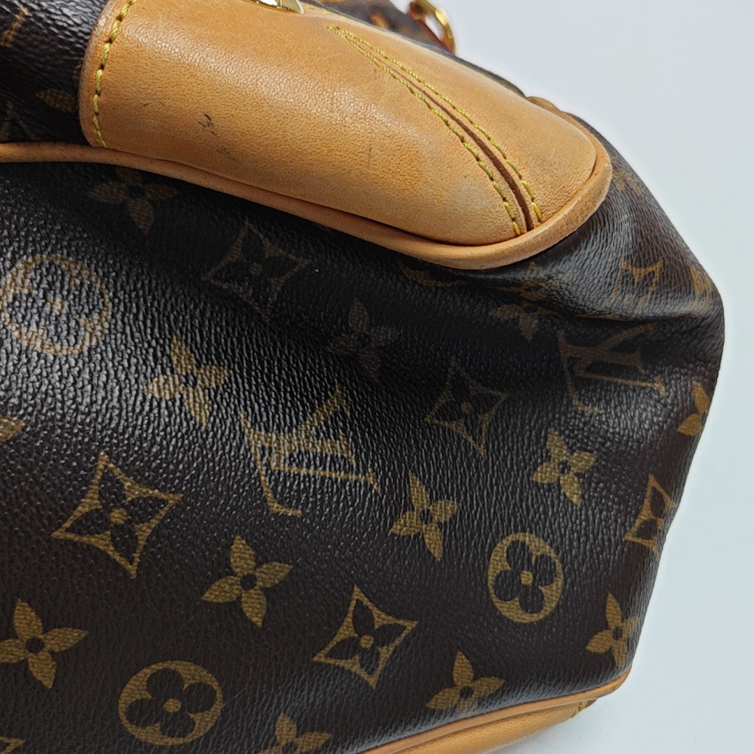 ESTRELA MM Monogram Coated Canvas Brown