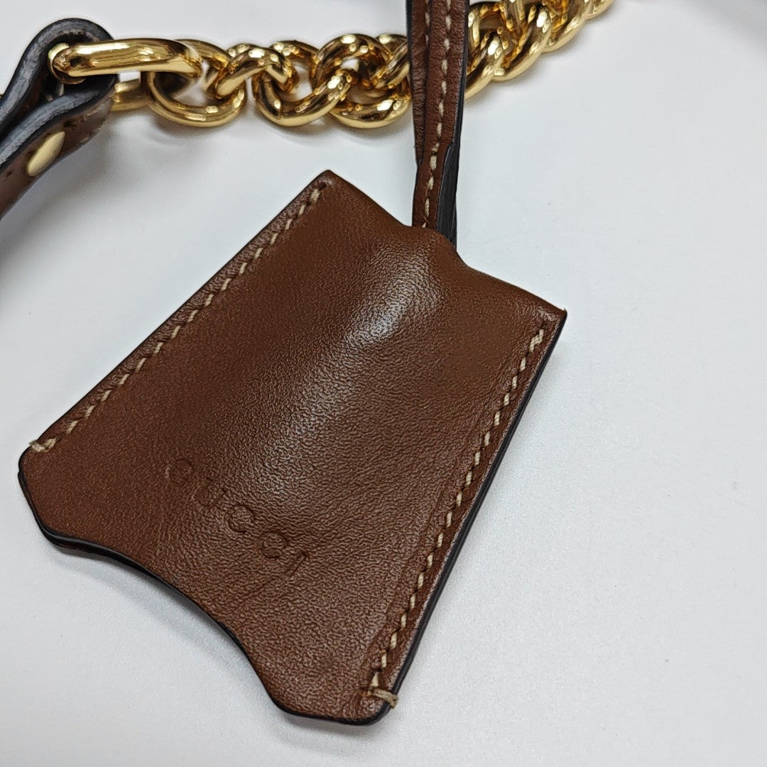 Padlock Small Monogram Coated Canvas Beige