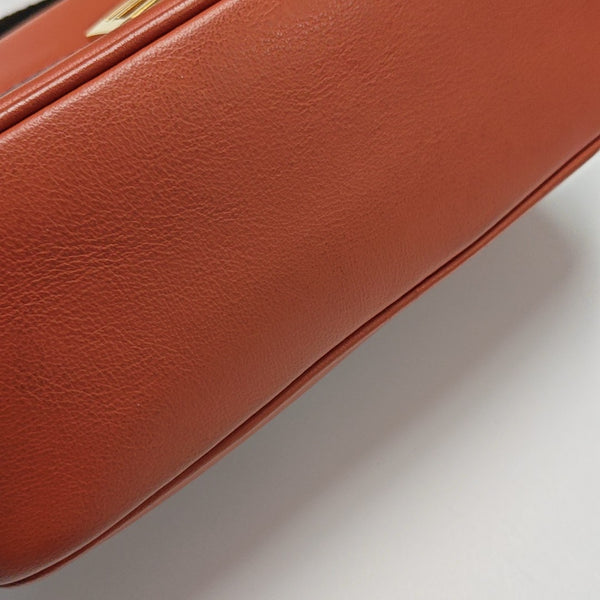 Leather Shoulder Bag Mini Orange