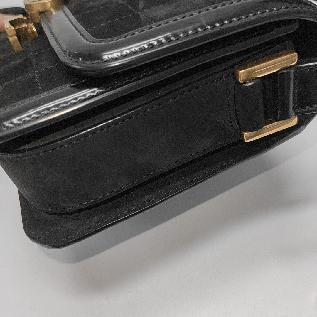 SOLFERINO Small Quilted Calfskin Black