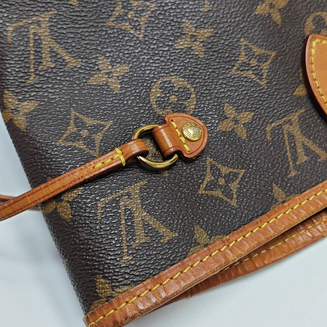 NEVERFULL MM Monogram Coated Canvas Brown