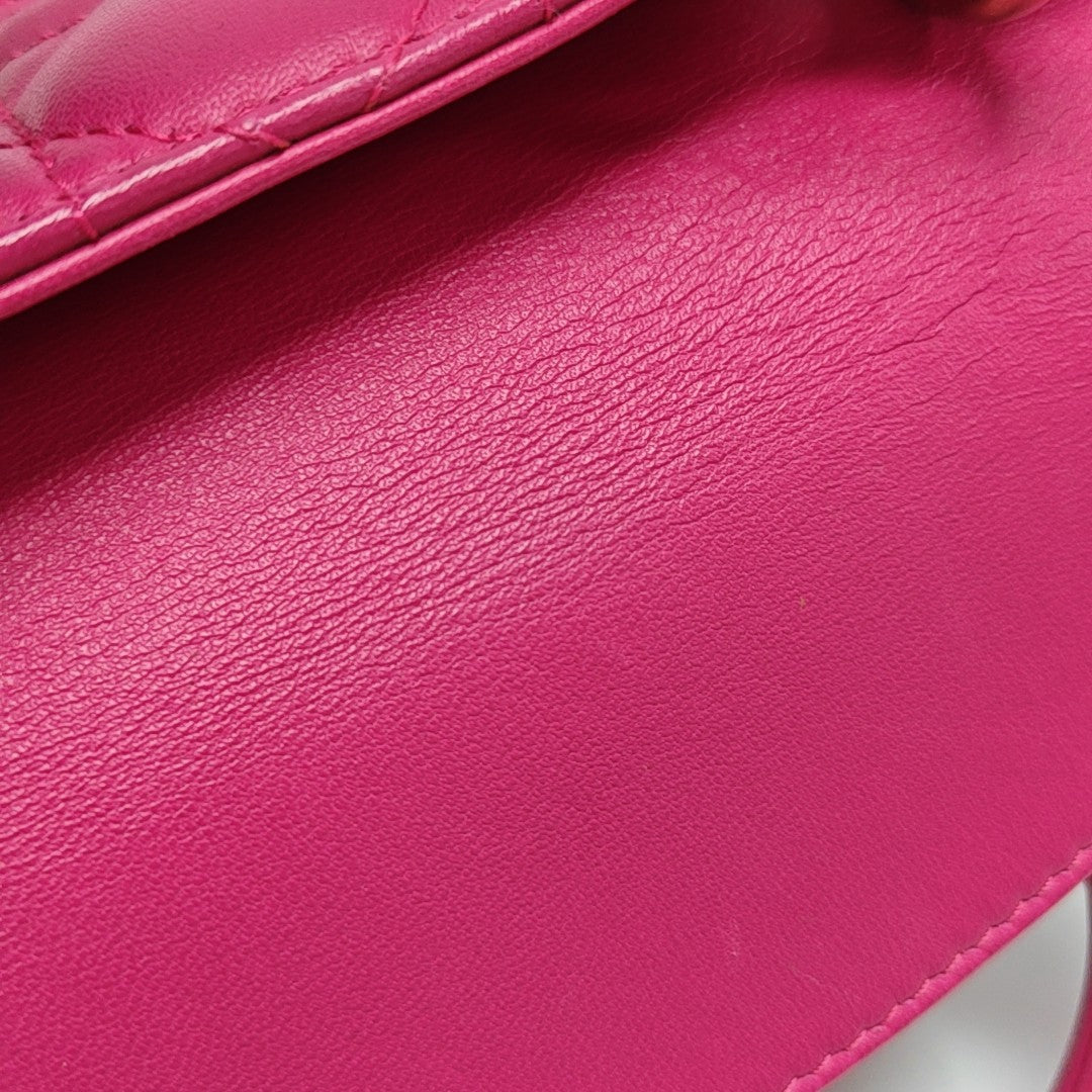 Lady Dior Mini Cannage Lambskin Red