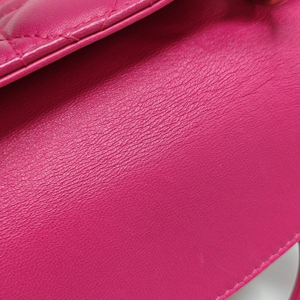 Lady Dior Mini Cannage Lambskin Red
