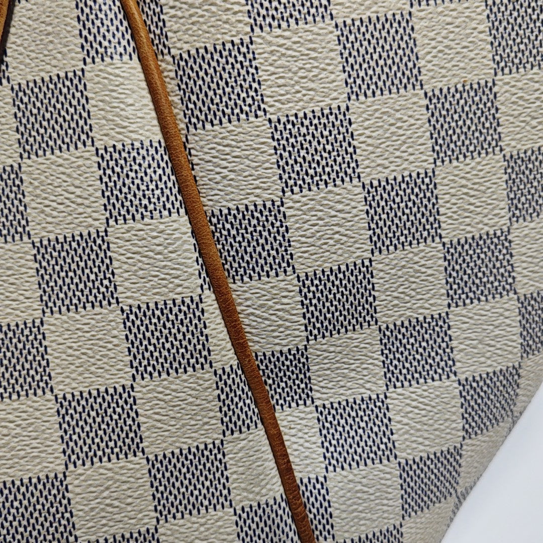 TOTALLY MM Damier Azur Coated Canvas White