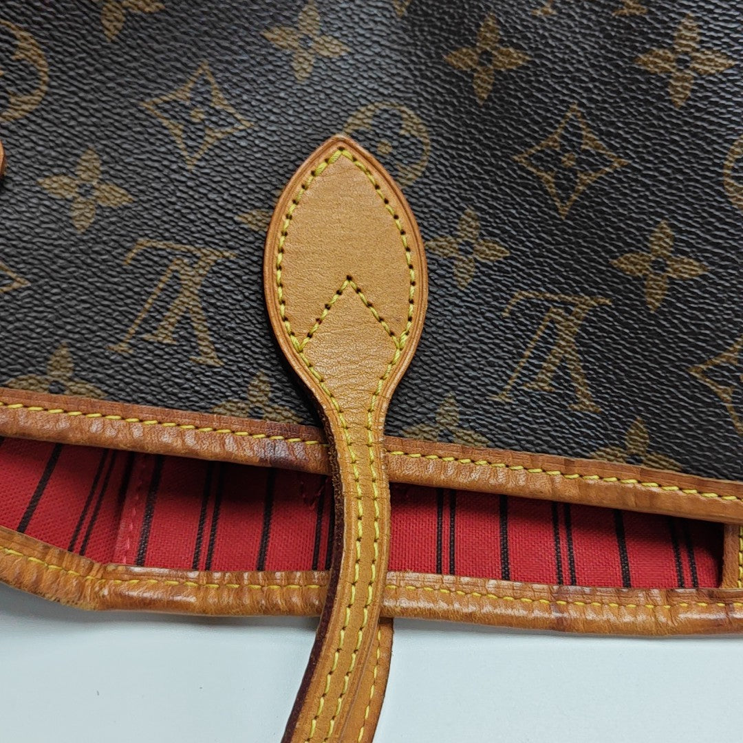 NEVERFULL MM Monogram Coated Canvas Brown