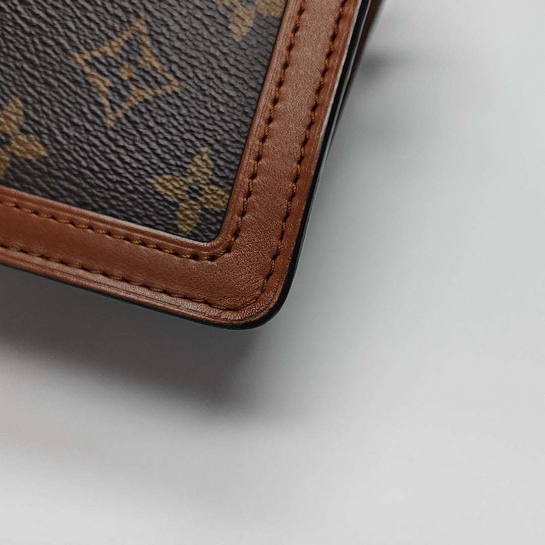 DAUPHINE MM Monogram Coated Canvas Brown