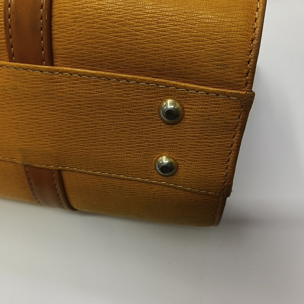Calfskin Top Handle Bag Yellow