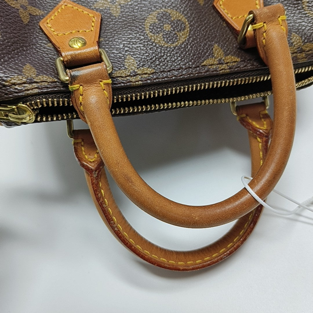 SPEEDY Nano Monogram Coated Canvas Brown